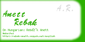 anett rebak business card